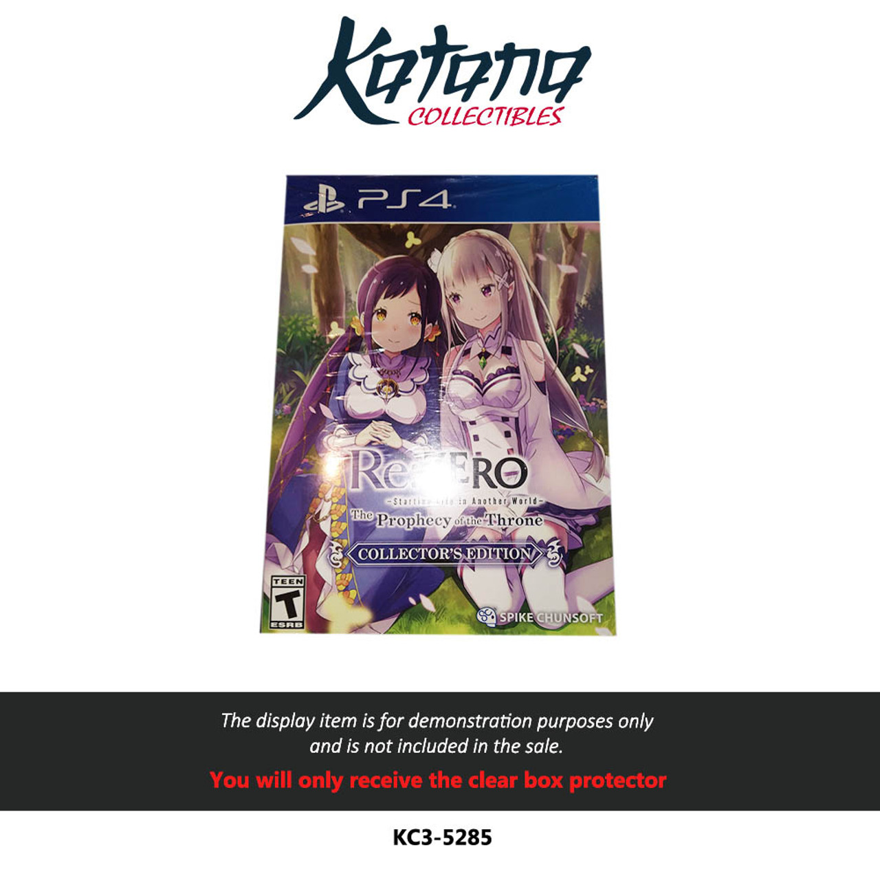 Katana Collectibles Protector For PS4 Re:Zero The Prophecy of the Throne Collector's Edition