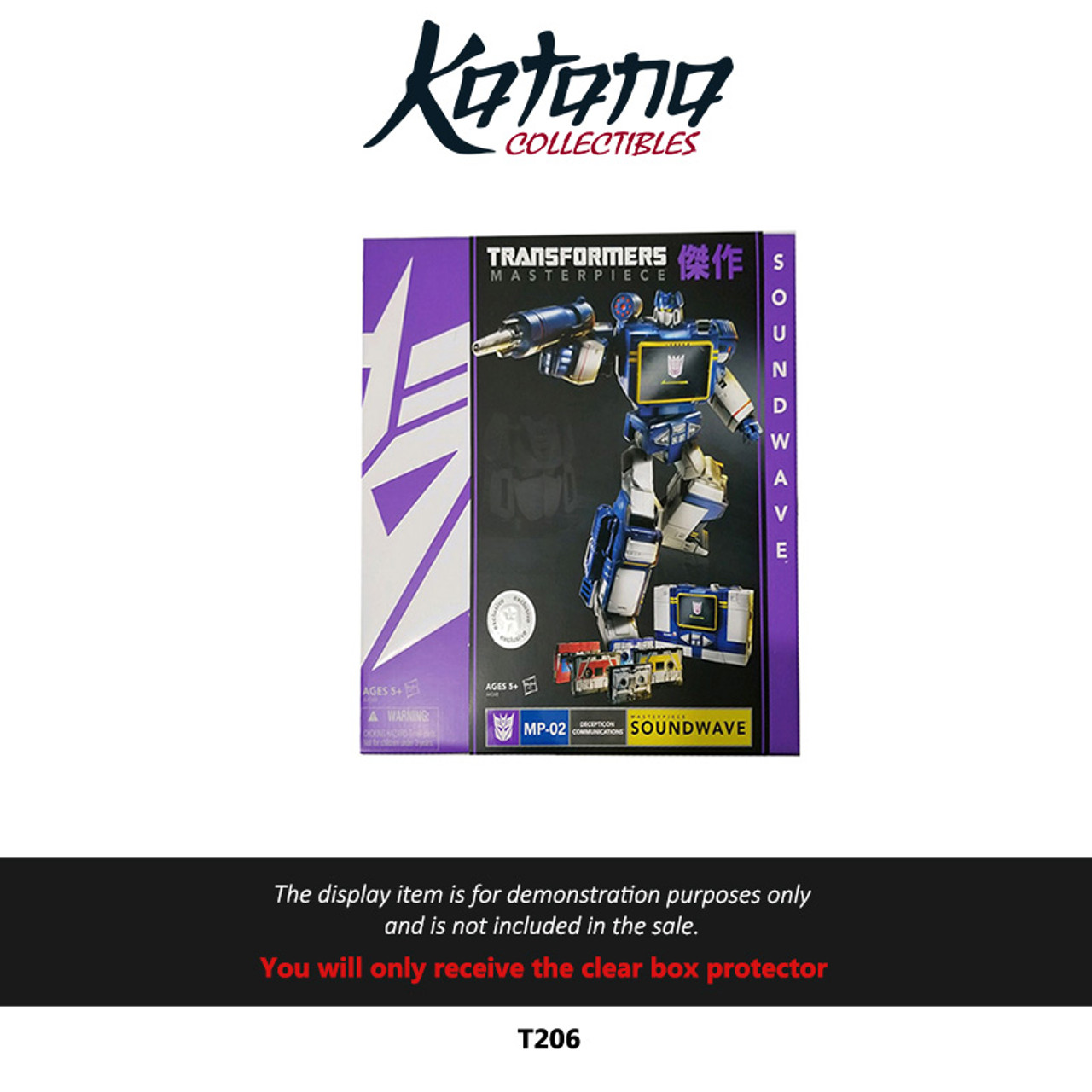 Katana Collectibles Protector For Transformers Masterpiece Soundwave MP-02 Decepticon Figure