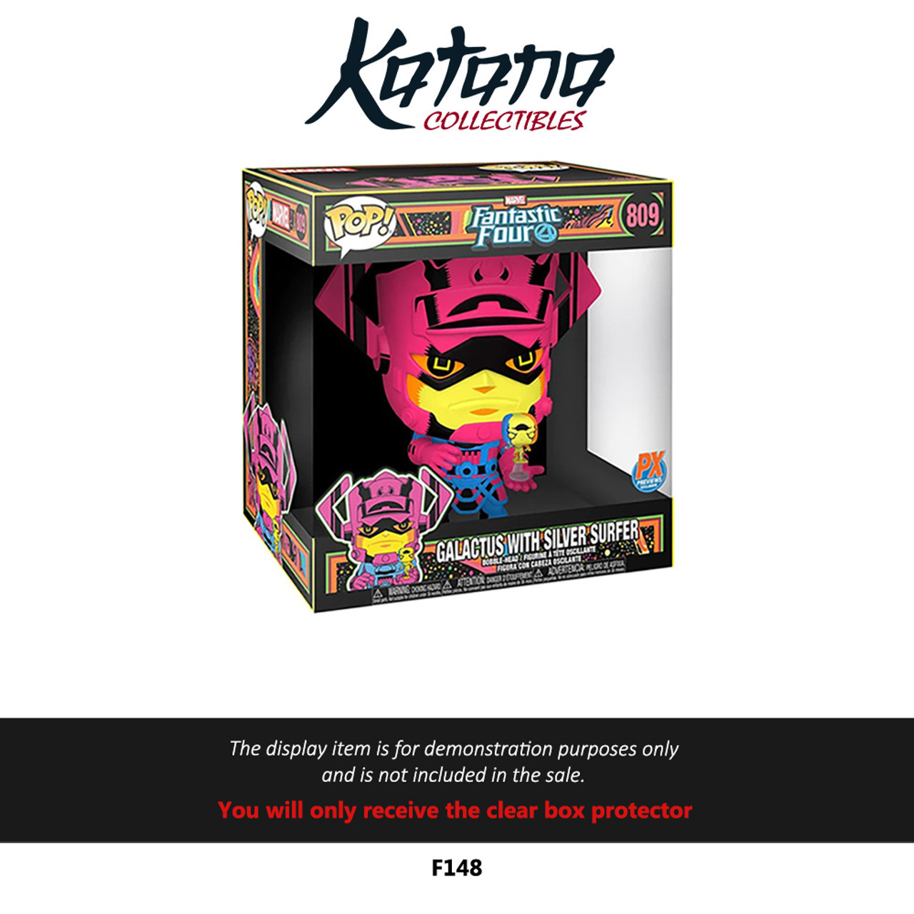 Katana Collectibles Protector For Funko POP! 10" Jumbo Galactus With Silver Surfer Blacklight 809