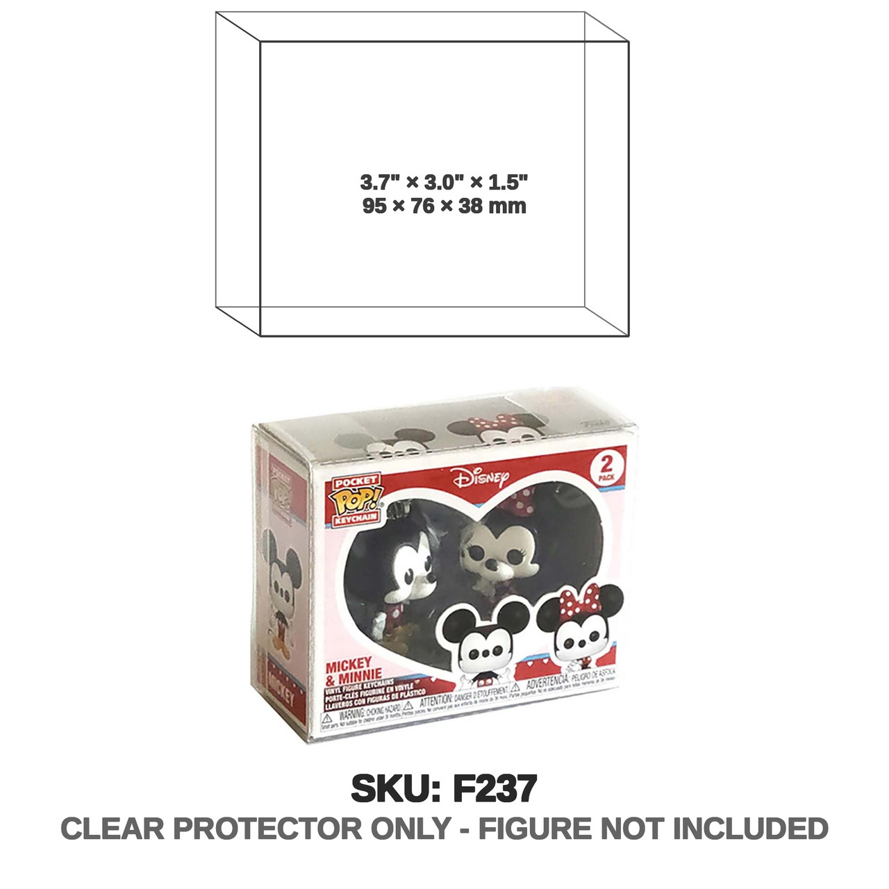 Mickey & Minnie Disney Pocket Pop! Keychain 2-Pack