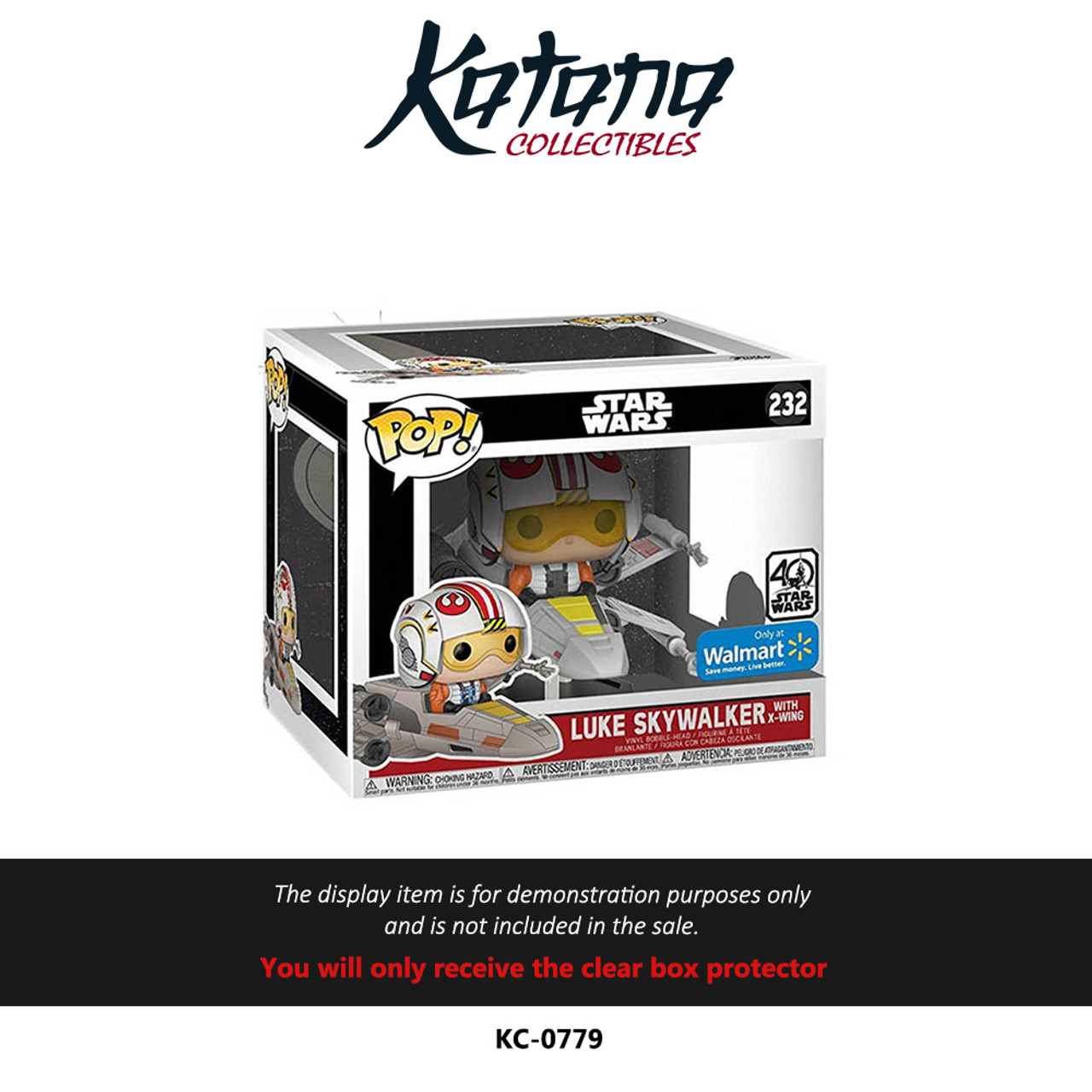 Katana Collectibles Protector For Funko Luke Sky Walker with X Wing 232 Walmart Exclusive