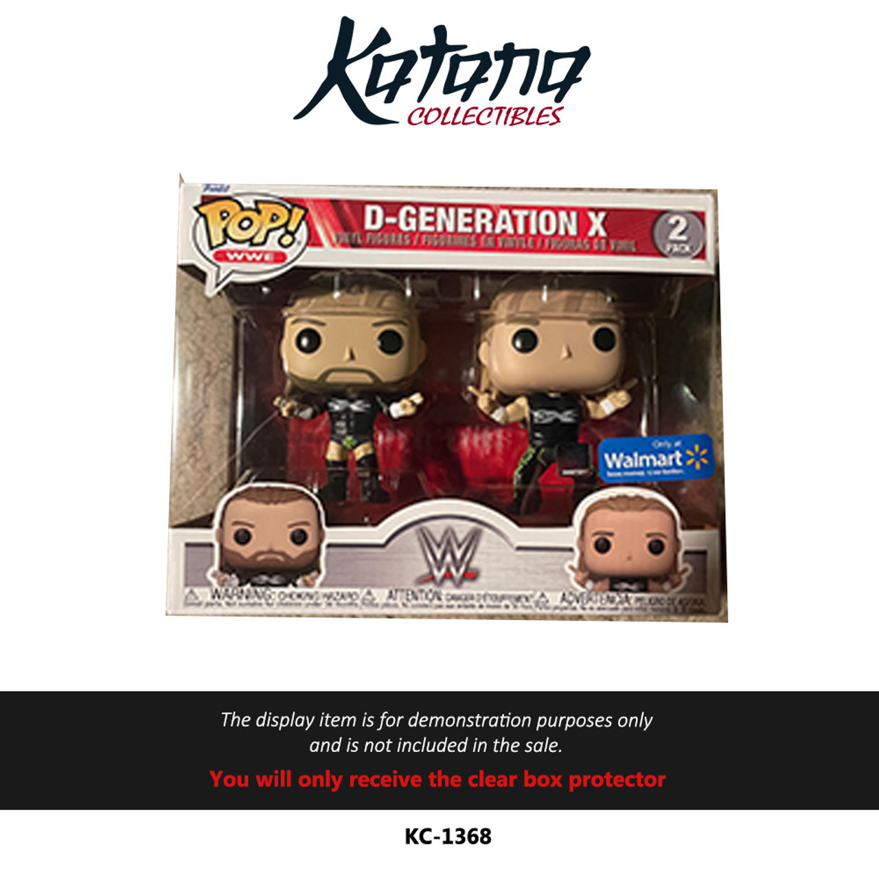 Katana Collectibles Protector For Funko Pop Deluxe 2 Pack WWE D-Generation X Walmart Exclusive