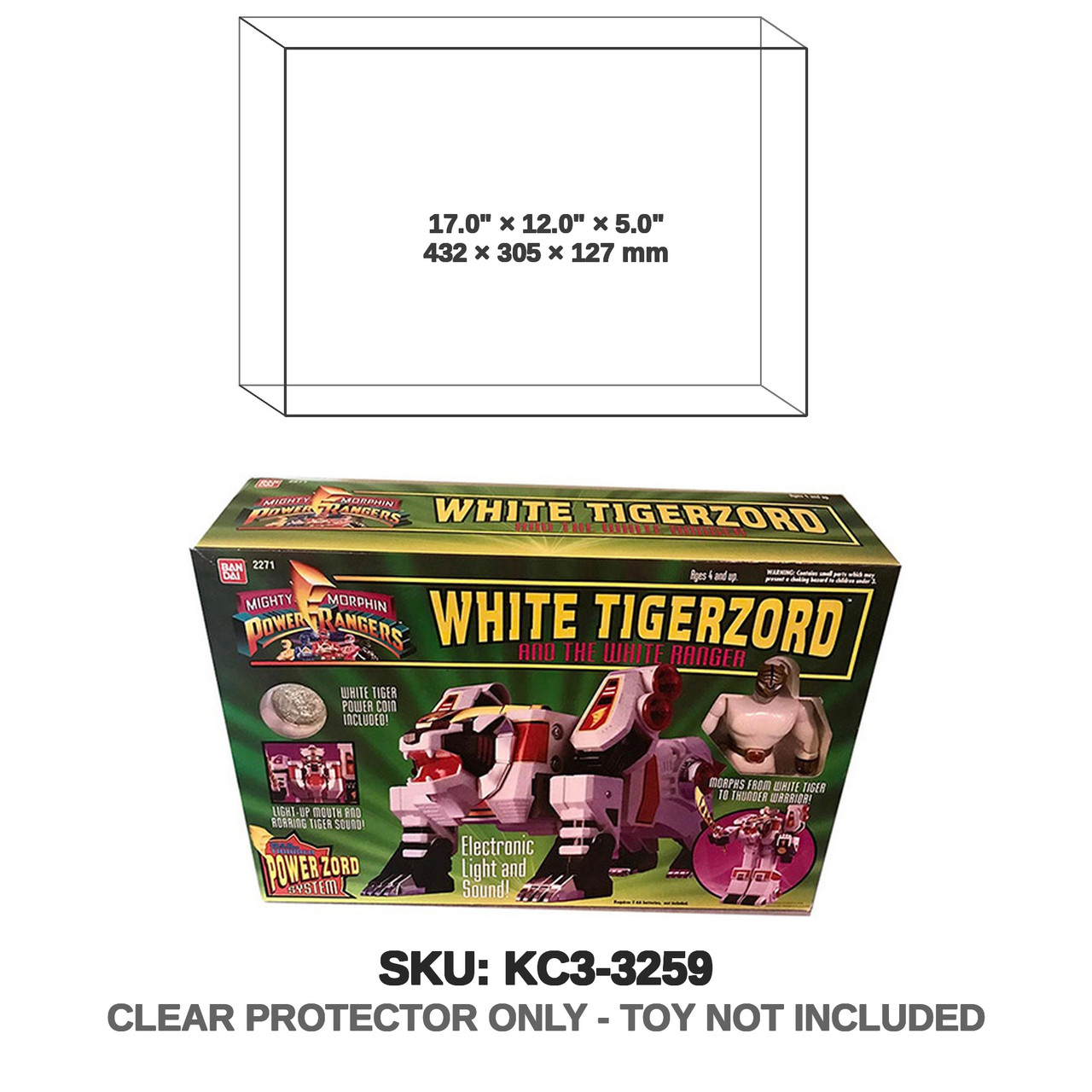 White Tigerzord Power Rangers Figure