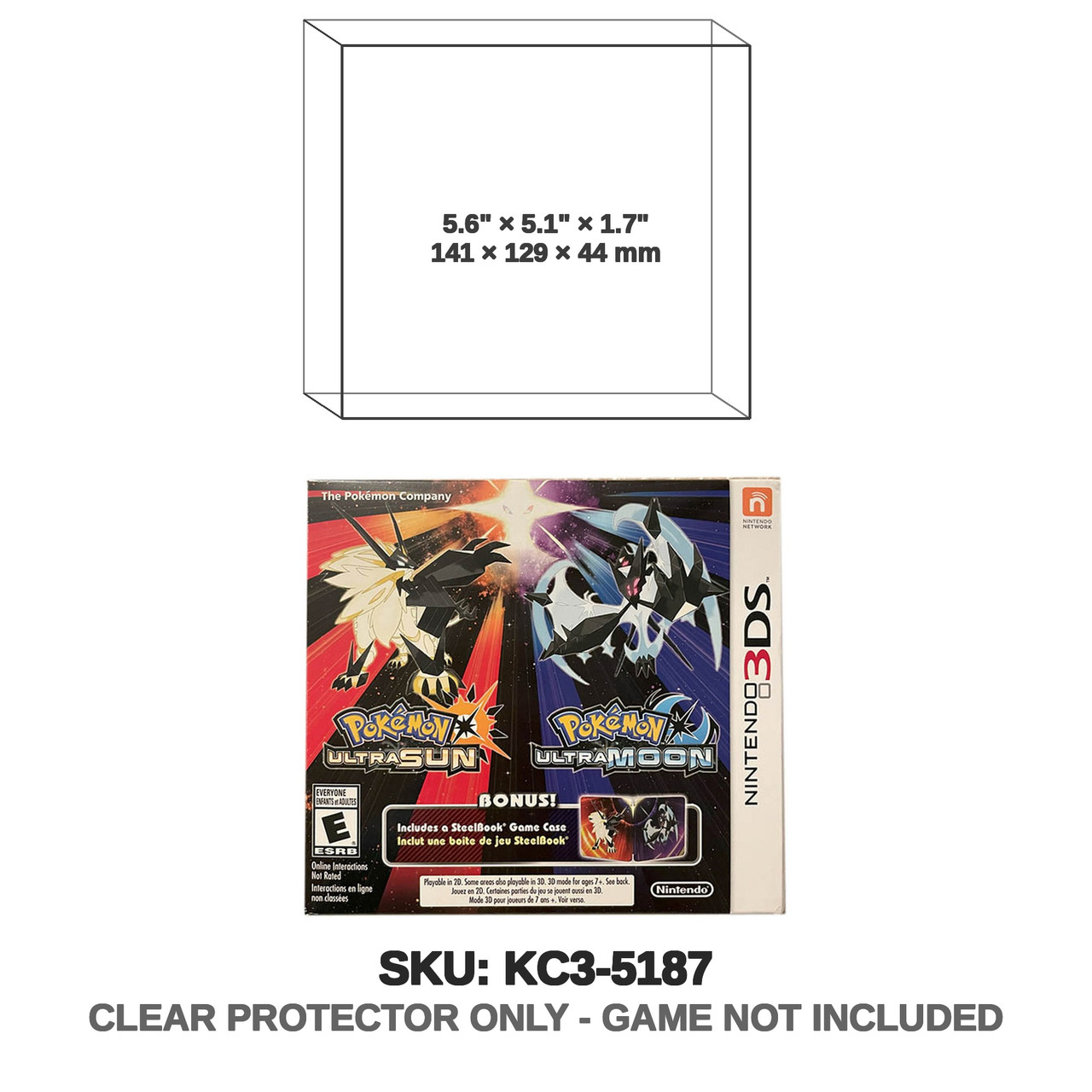 Protector For Pokemon Ultra Sun Ultra Moon 3DS Dual Pack | Katana
