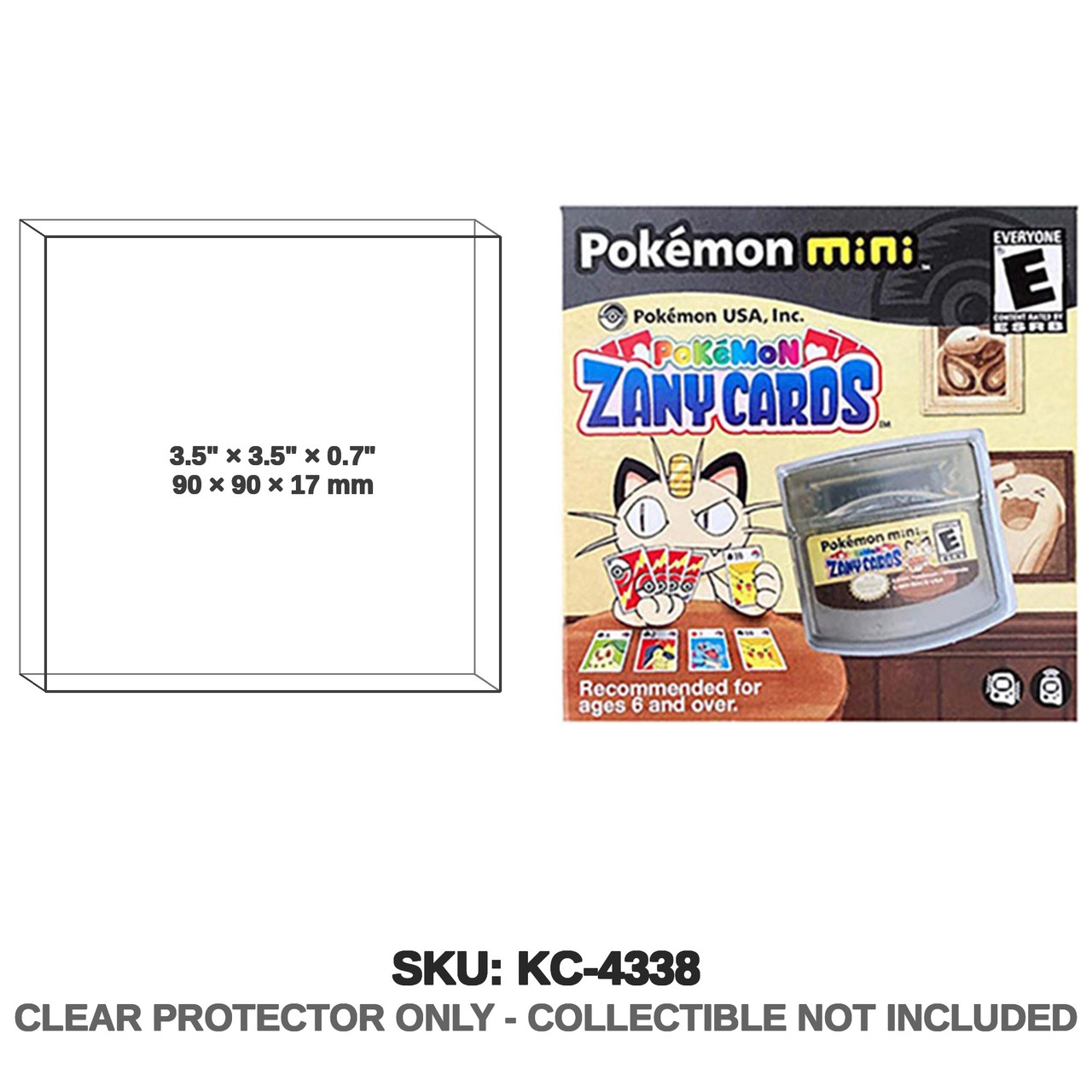 Pokemon Mini Zany Cards Game Box US Region