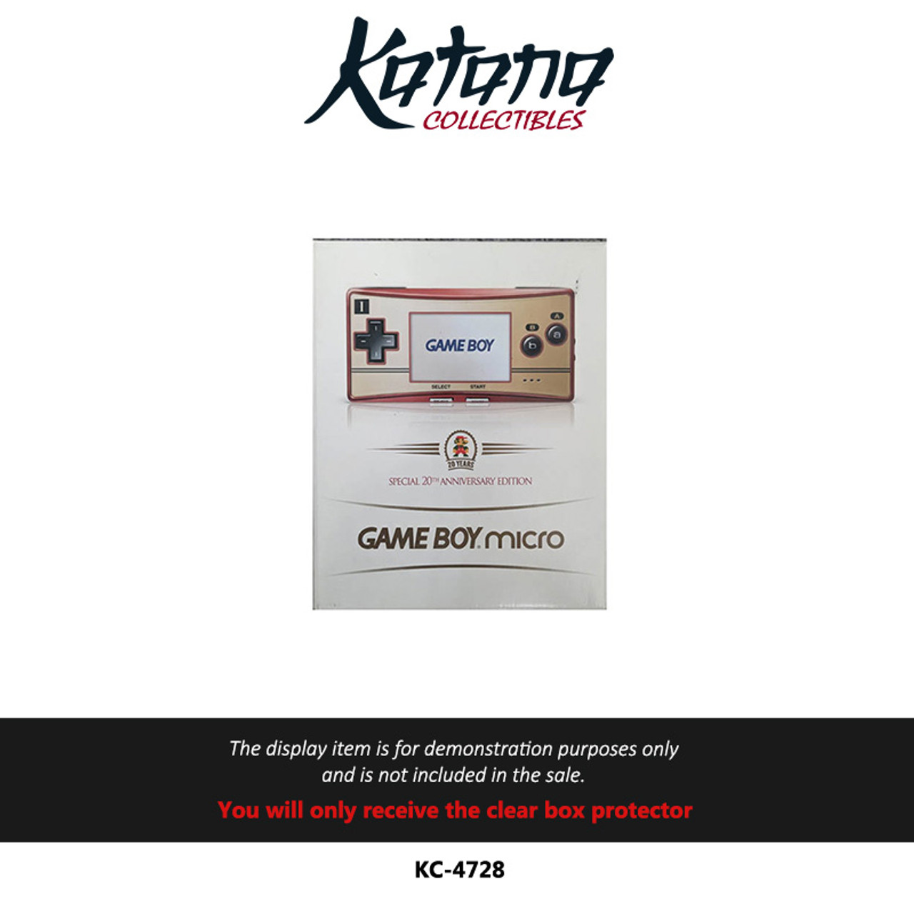 Katana Collectibles Protector For Nintendo Gameboy Micro - Special 20th Anniversary Edition