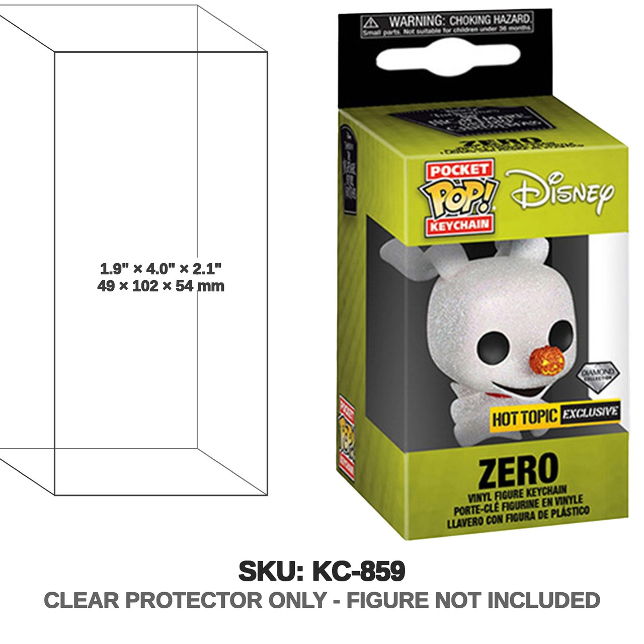 Funko The Nightmare Before Christmas Pocket POP! Zero Keychain
