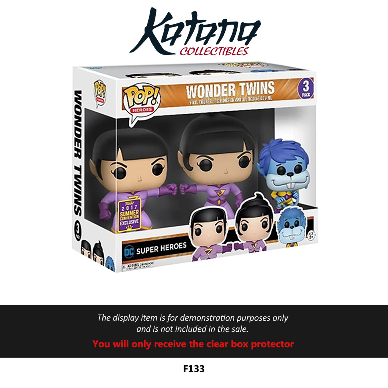 Katana Collectibles Protector For Funko POP 3-pack Wonder Twins