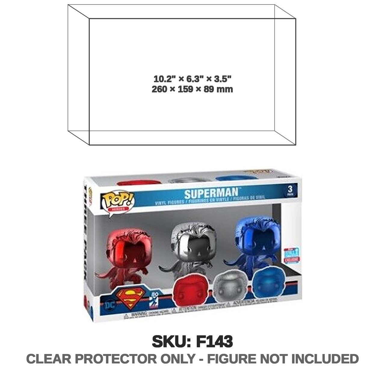 Funko Pop! Superman Chrome 3 Pack