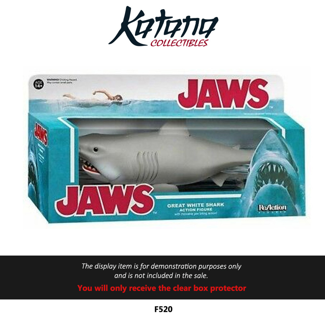 Katana Collectibles Protector For Funko ReAction Jaws Great White Shark 3.75" Scale Action Figure