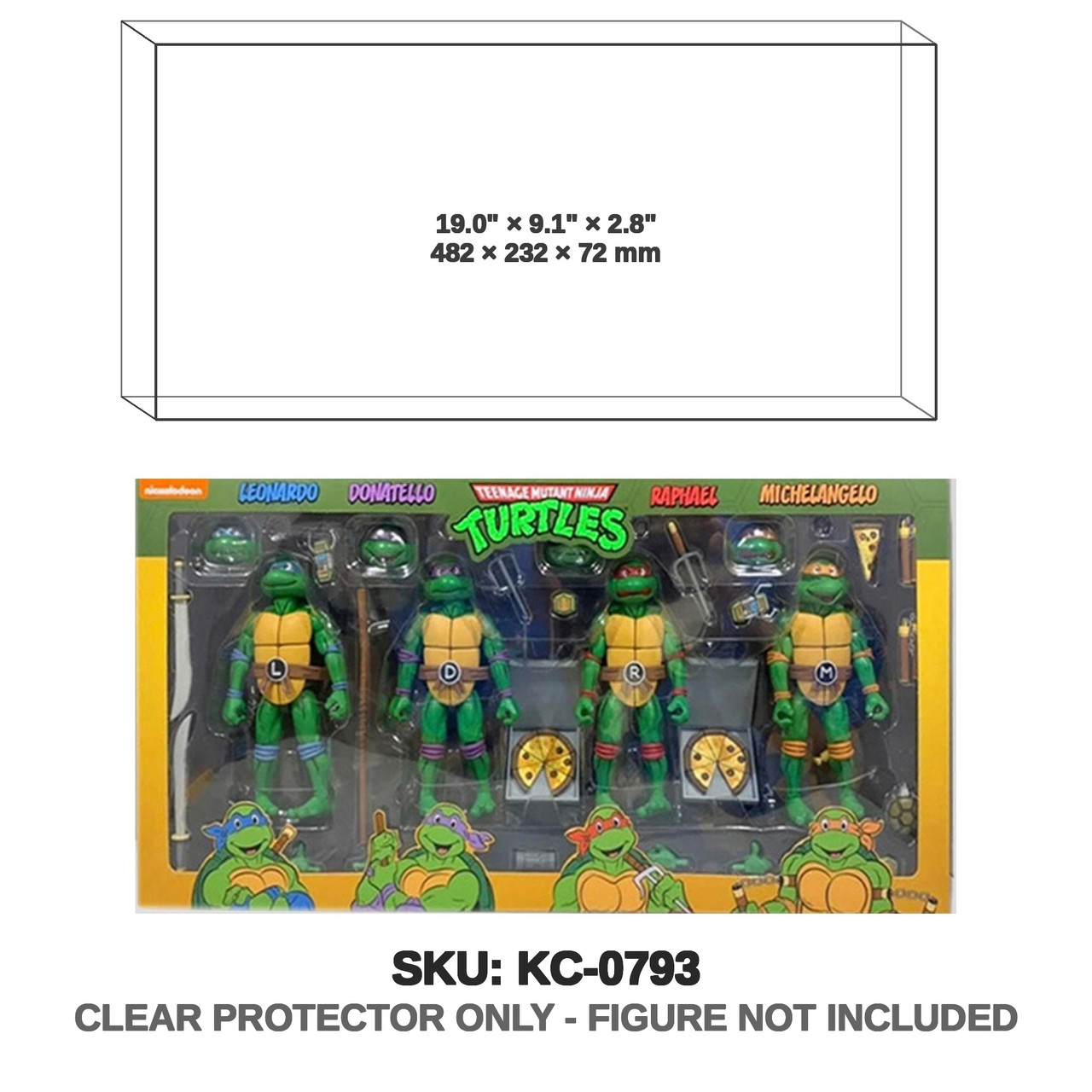 NECA Teenage Mutant Ninja Turtles Leonardo Donatello Raphael Michelangelo Style Guide 4-Pack