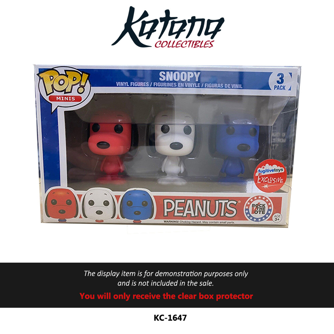 Katana Collectibles Protector For Funko POP Mini Vinyl Peanuts 3-pack