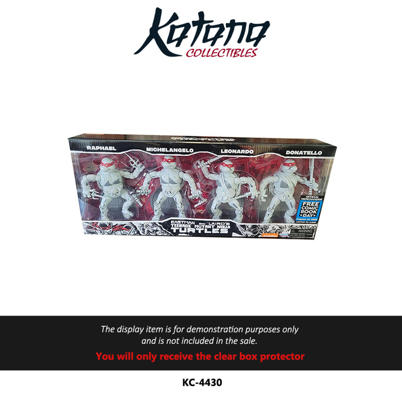 Katana Collectibles Protector For Teenage Mutant Ninja Turtles Ninja Elite Series PX B&W 4-Pack Set Figures