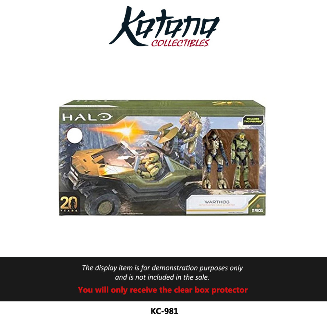 Katana Collectibles Protector For Jazwares World of Halo 20th Anniversary Warthog w/ Master Chief & Arbiter