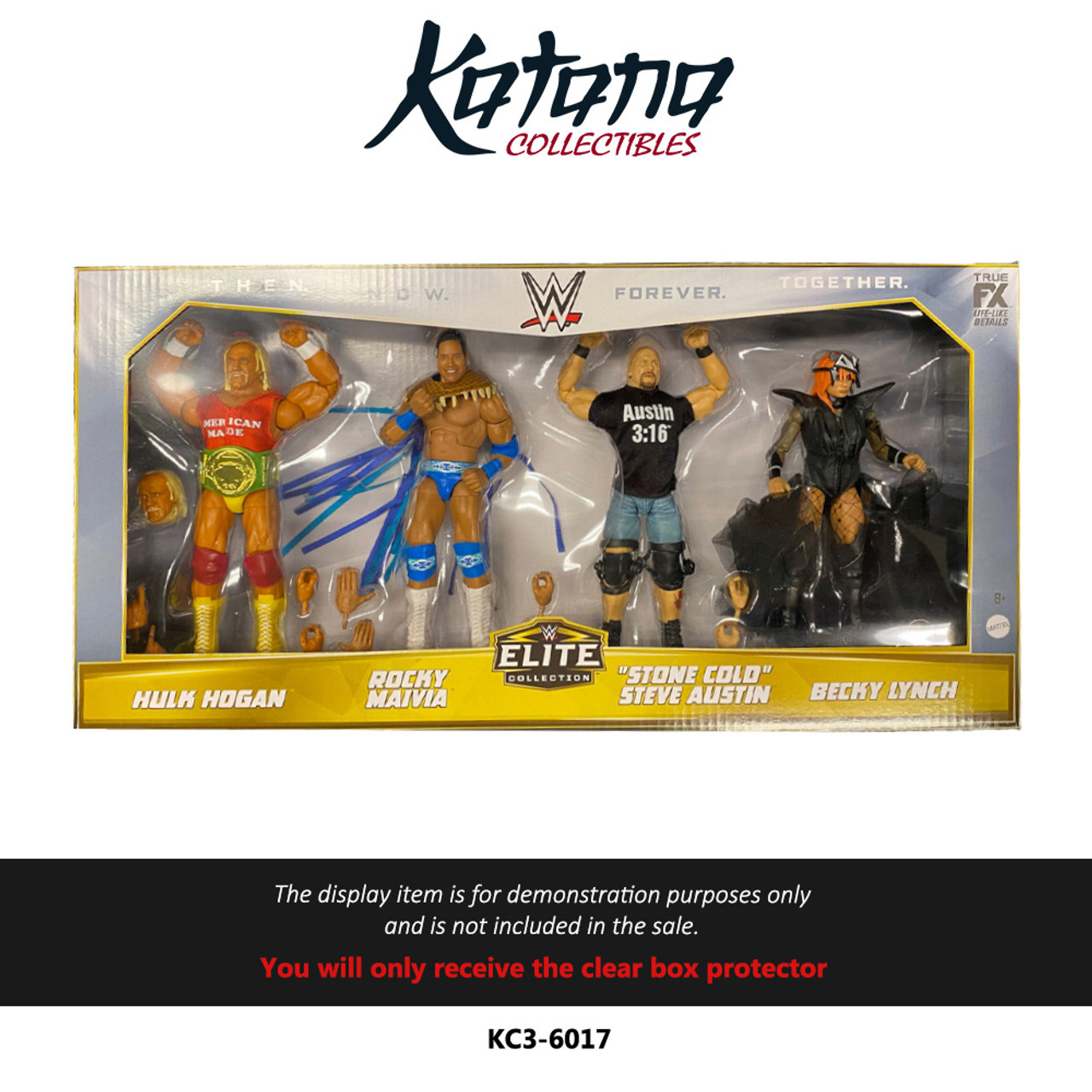 Katana Collectibles Protector For WWE Elite Collection Hogan Rocky Austin Becky Then Now Forever Together 4 Pack