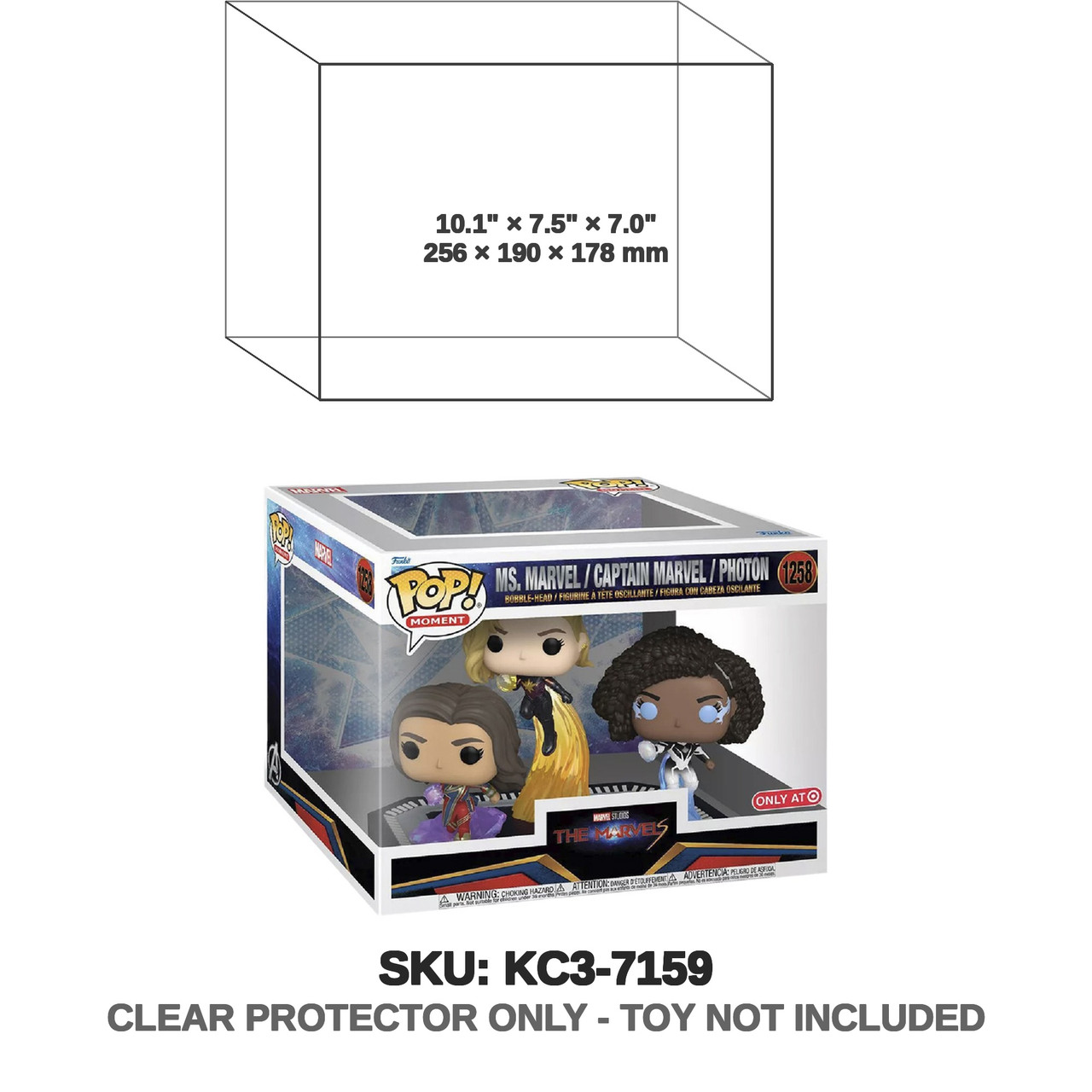 Funko Pop! Moment The Marvels Ms. Marvel Captain Marvel Photon 3-Pack Target Exclusive