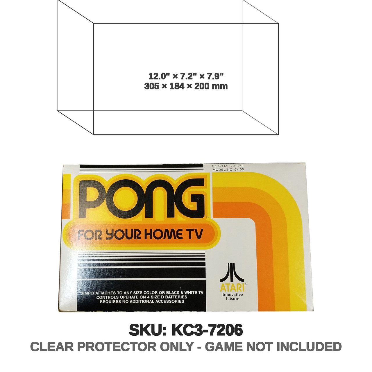Tele-games Original Pong Dedicated Console Atari & Sears Box Tele-games Original Pong Dedicated Console Atari & Sears Box