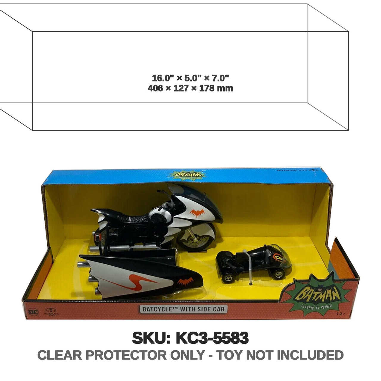 McFarland Batman Classic TV Series Batcycle With Side Card