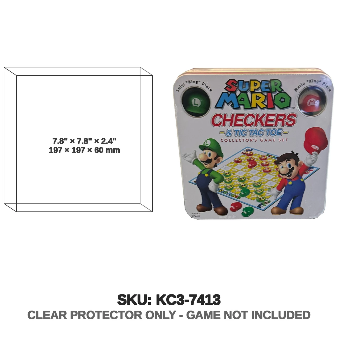 USAopoly Super Mario Checkers And Tic Tac Toe Collector's Game Set