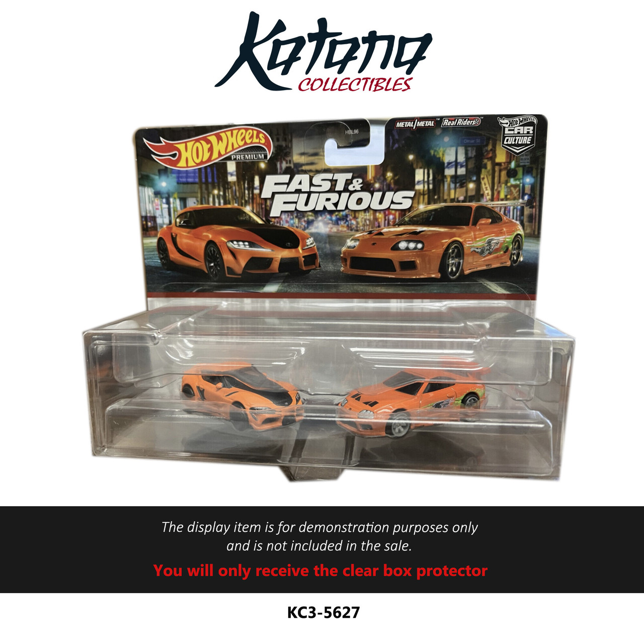 Katana Collectibles Protector For Hot wheels Premium Car Culture Fast and Furious 2 Pack Toyota Supra
