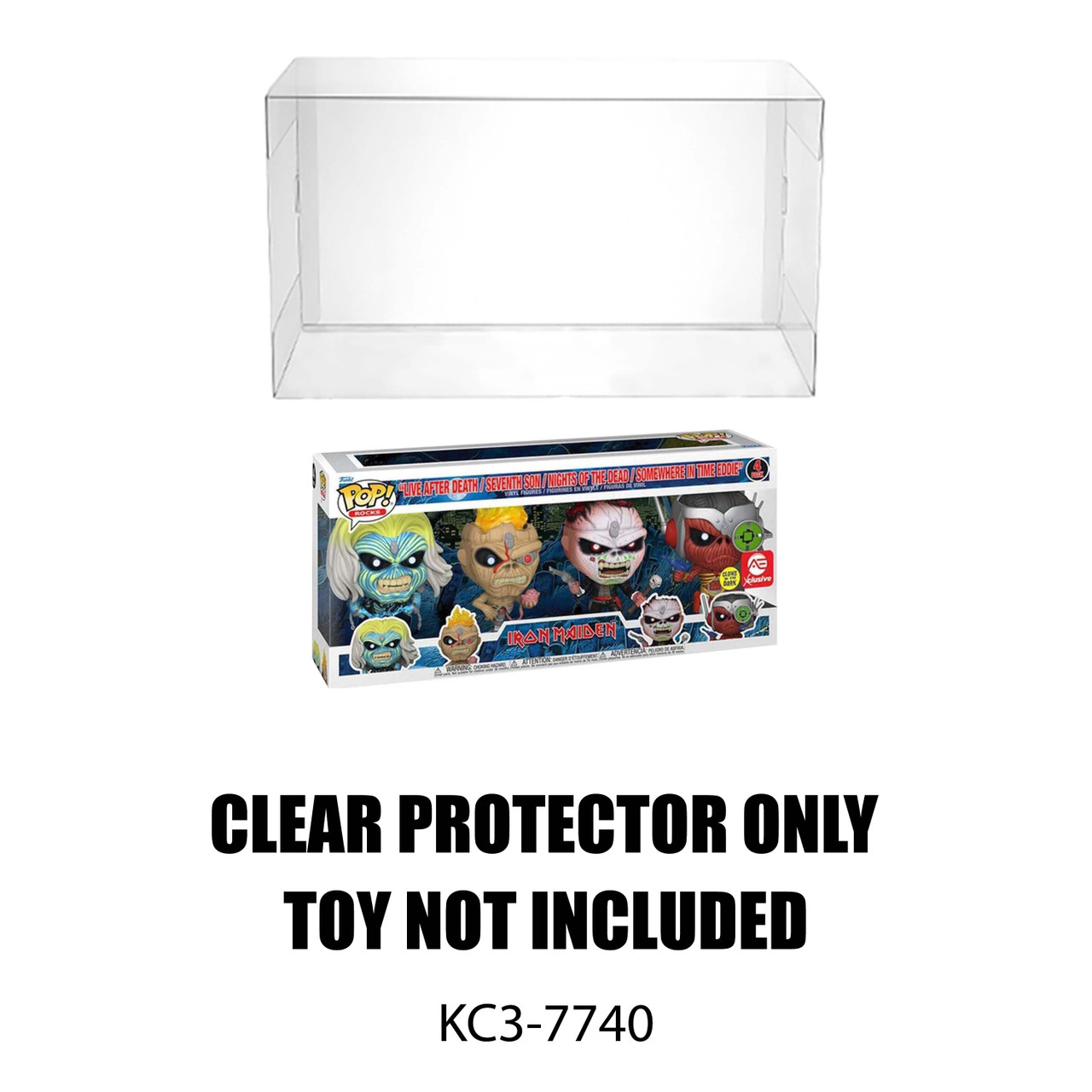 Protector For Funko 4 pack Iron Maiden Live after death/Seventh son/Nights of the dead/Somewhere in time
