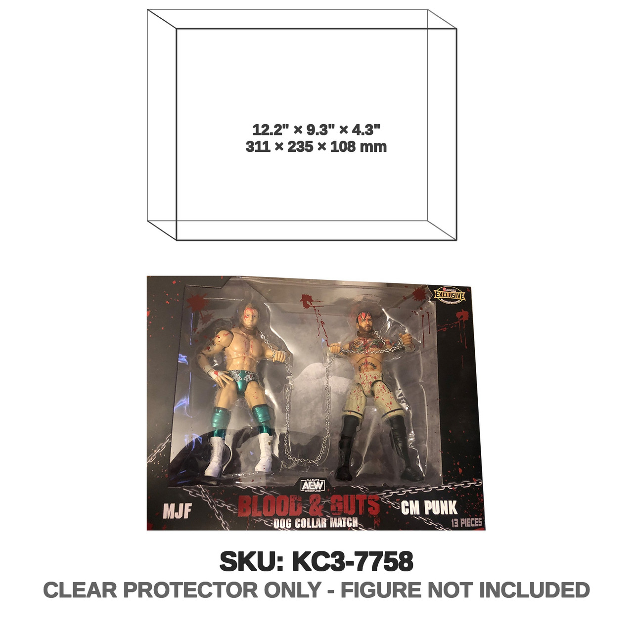 MJF CM Punk AEW Blood & Guts Dog Collar Match 2-Pack Figures