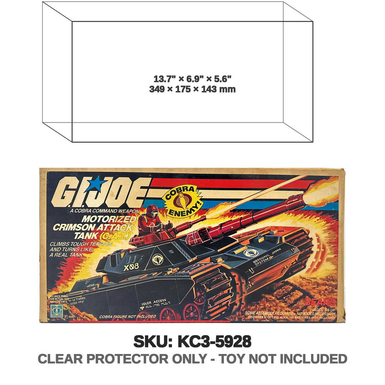 Hasbro G.I. Joe Sears CAT Motorized Crimson Attack Tank