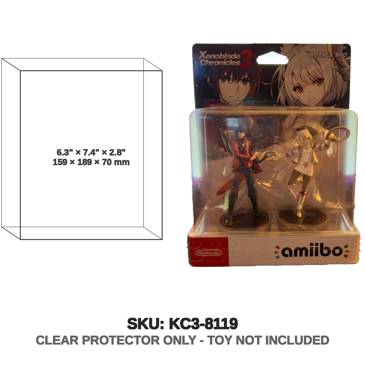 Protector For Amiibo Xenoblade Chronicles 3 Noah & Mio - Katana