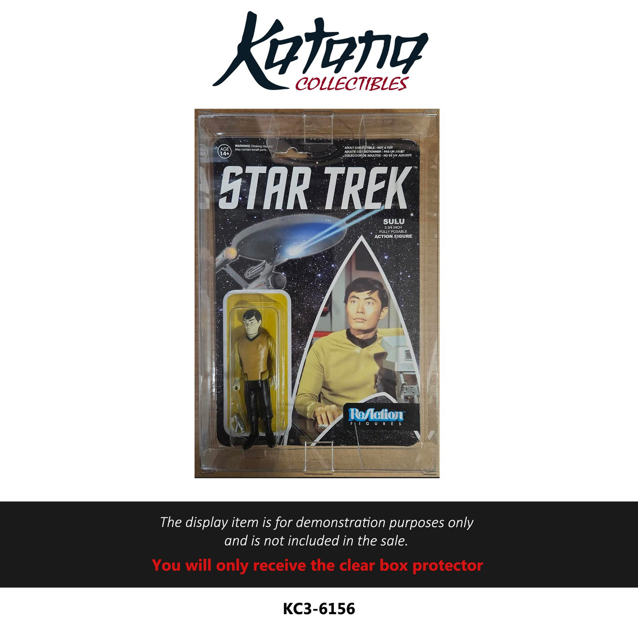 Katana Collectibles Protector For Super7 - Star Trek Reaction Sulu