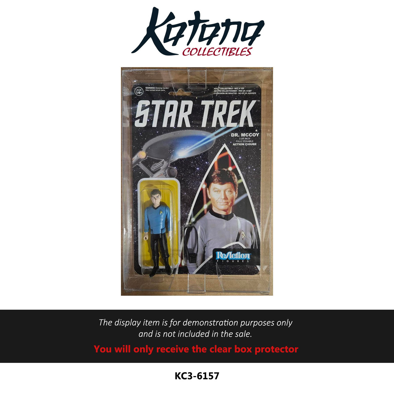 Katana Collectibles Protector For Super7 - Star Trek Reaction Dr McCoy