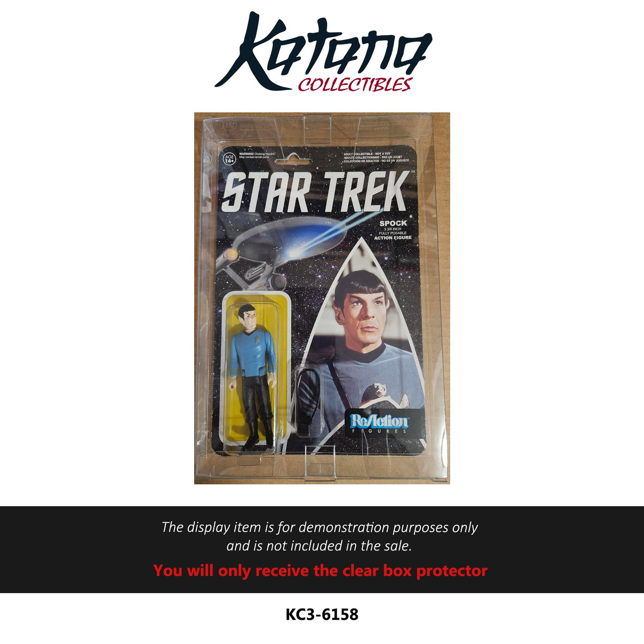 Katana Collectibles Protector For Super7 - Star Trek Reaction Spock