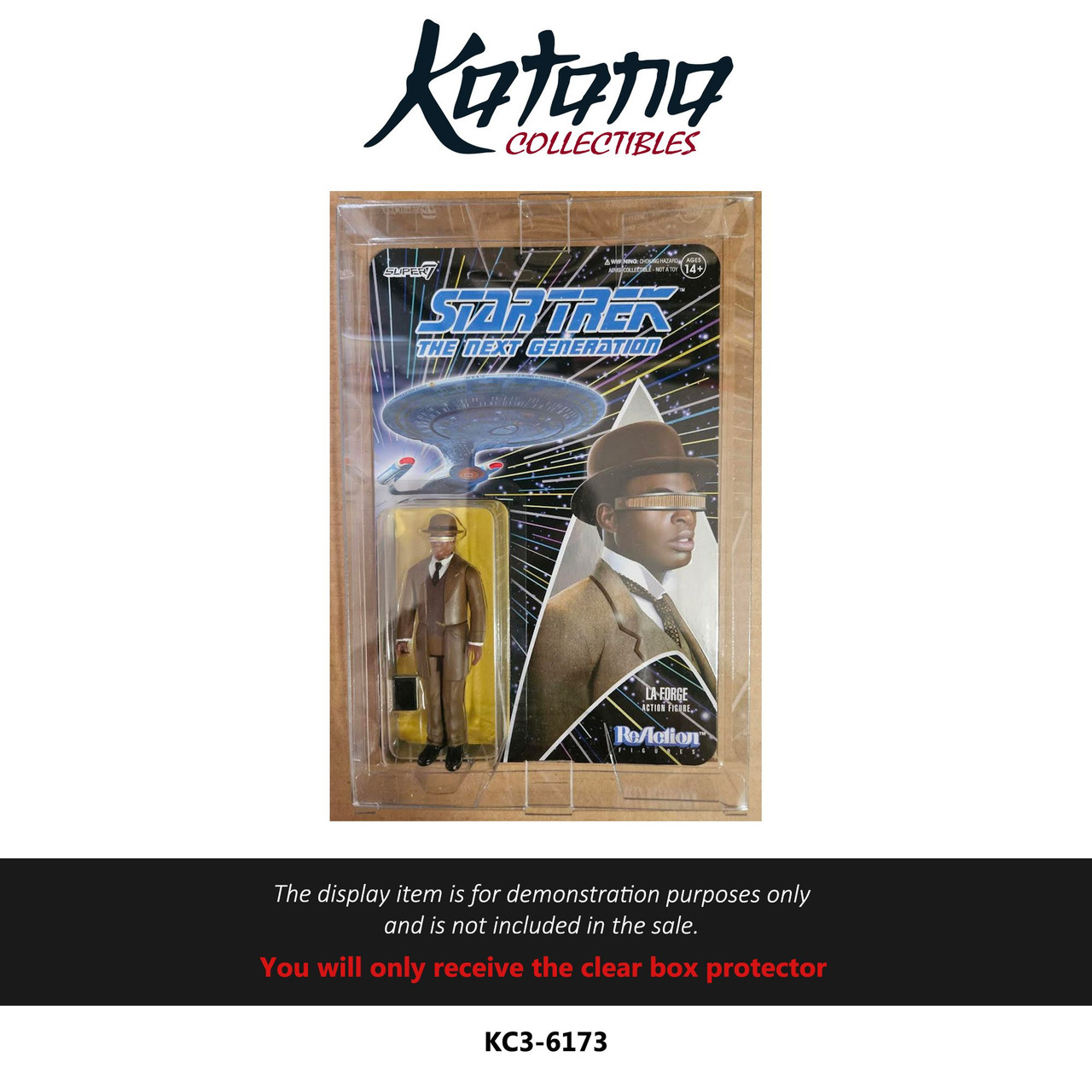 Katana Collectibles Protector For Super7 - Star Trek Reaction Elementary LaForge
