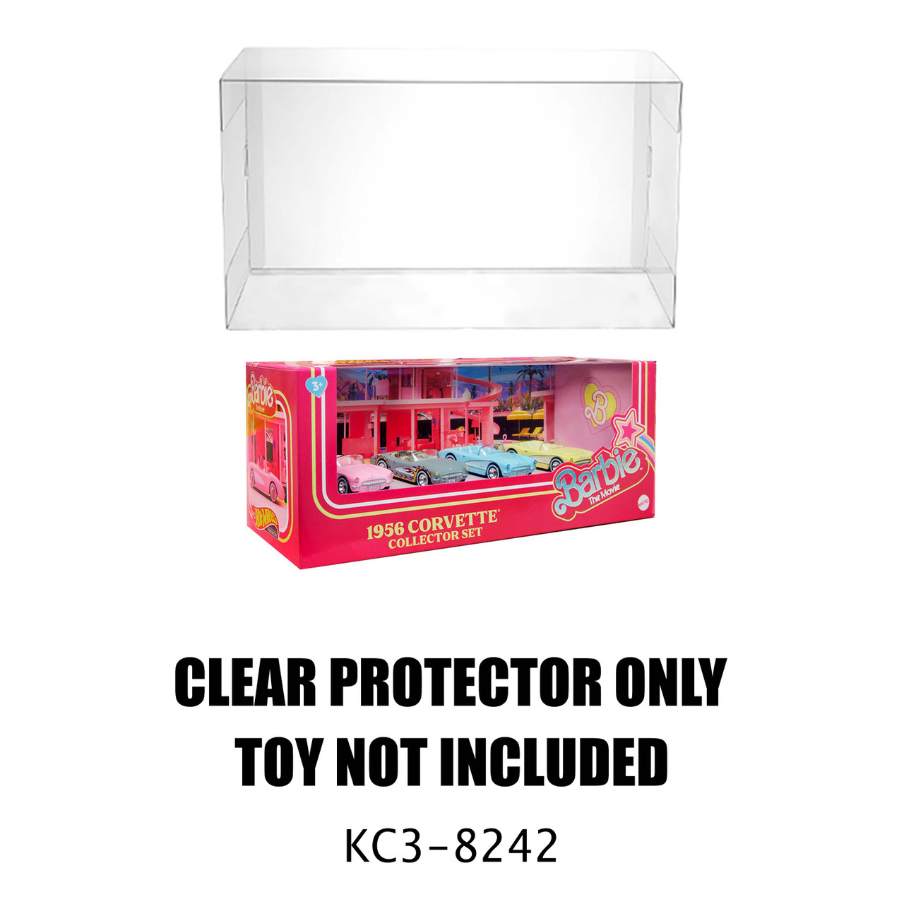 Protector For Barbie The Movie Hot Wheels Corvette 4-Pack