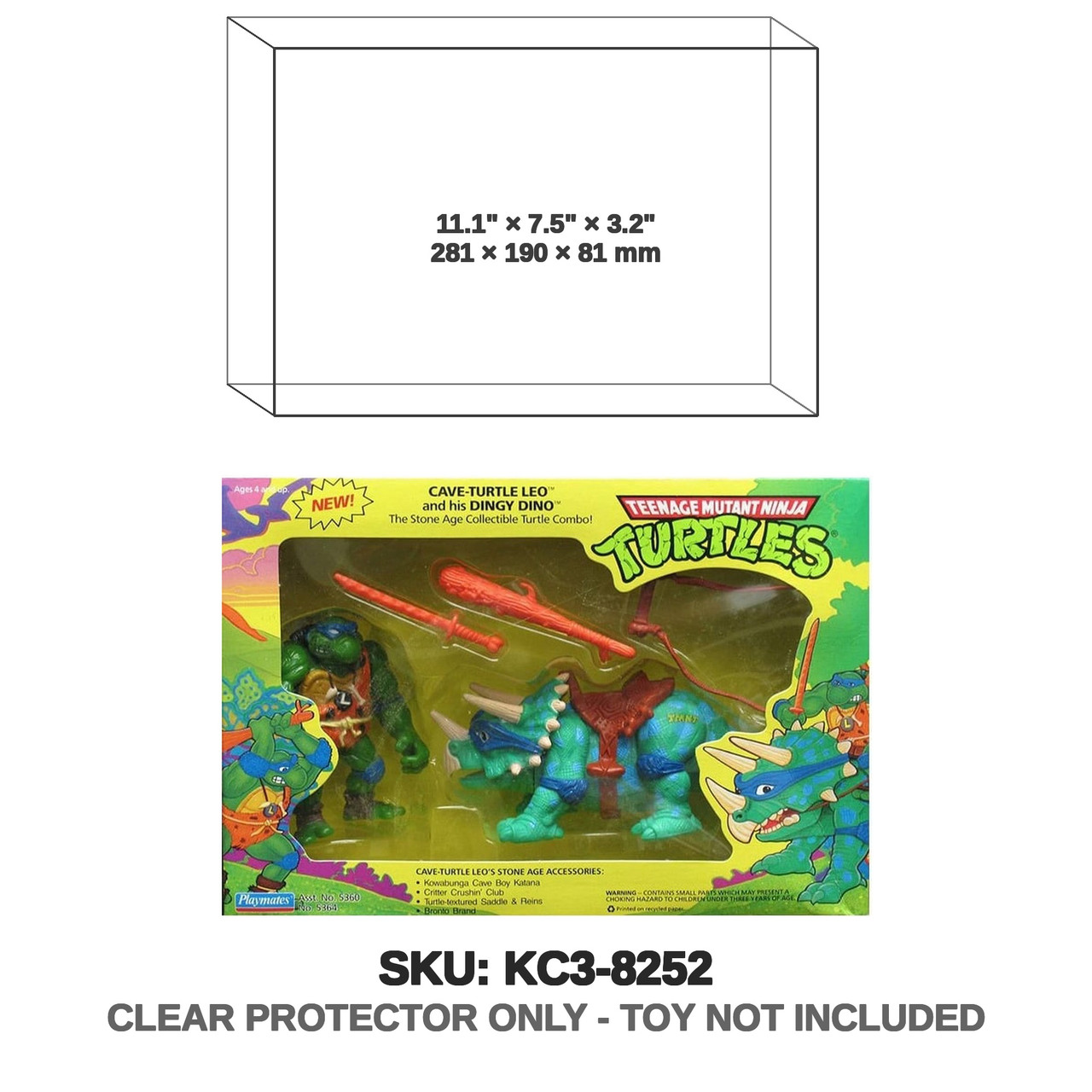 Playmates Teenage Mutant Ninja Turtles Cave Turtle Leo and his Dingy Dino