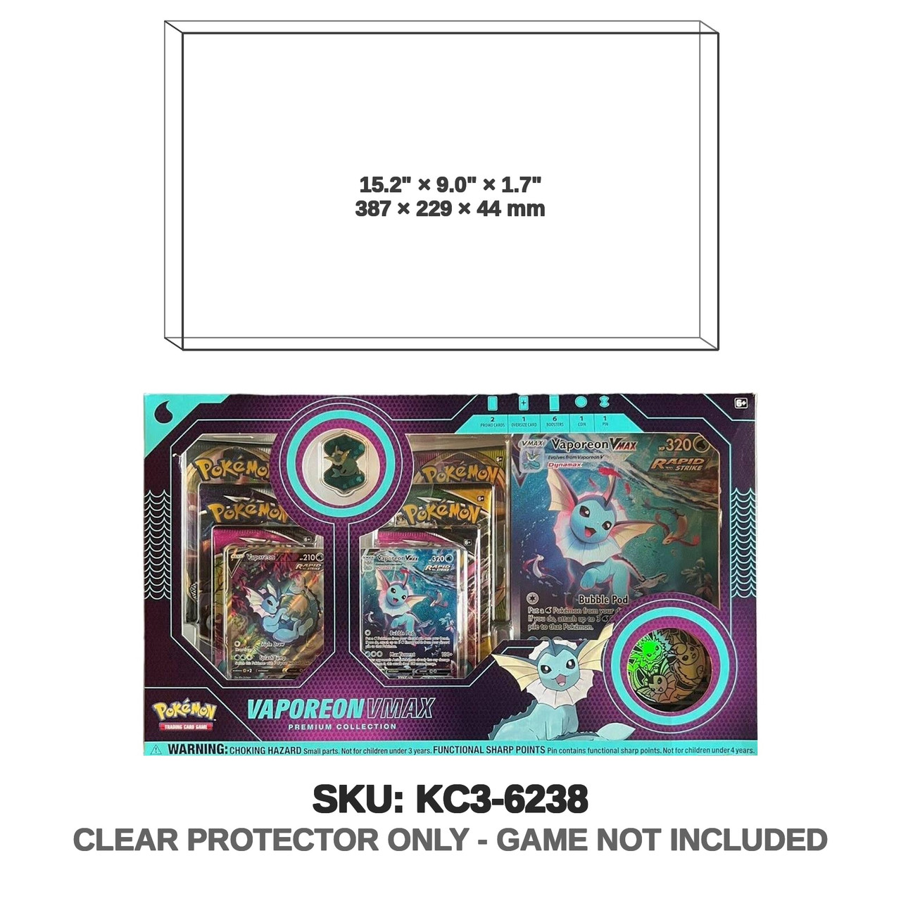Protector For Pokemon Vaporeon VMAX Collection Box | Katana