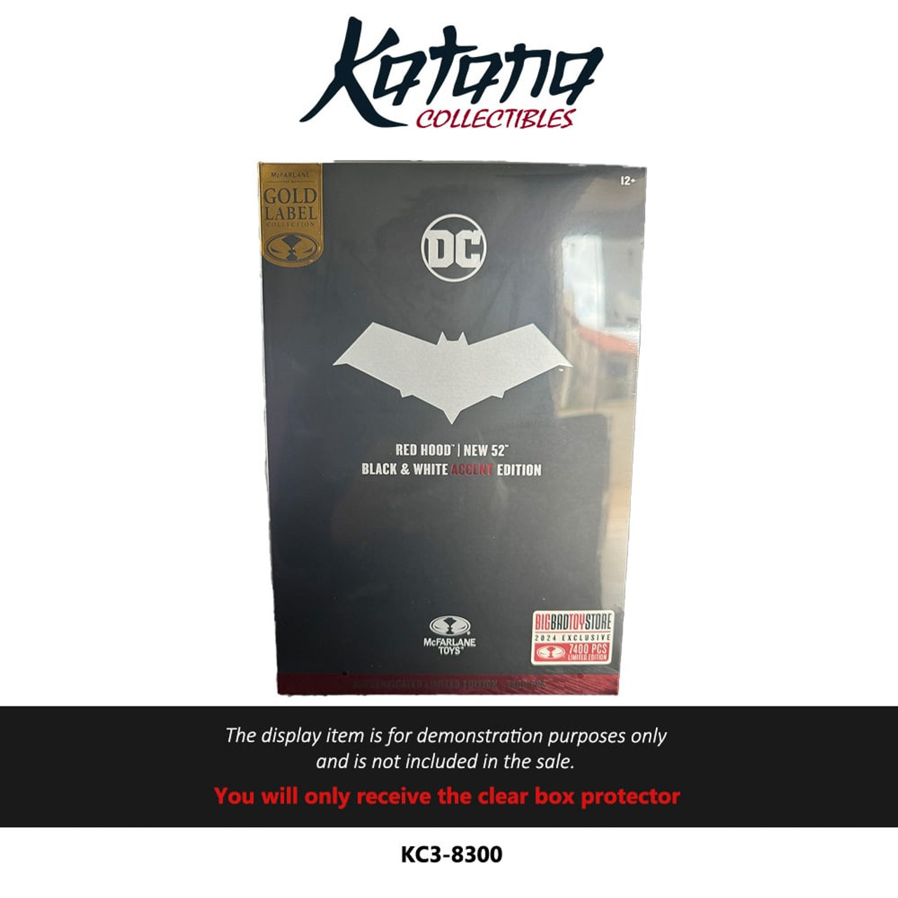 Katana Collectibles Protector For Red Hood Bbts Exclusive Limited Black & White 52 Dc Multiverse Mcfarlane