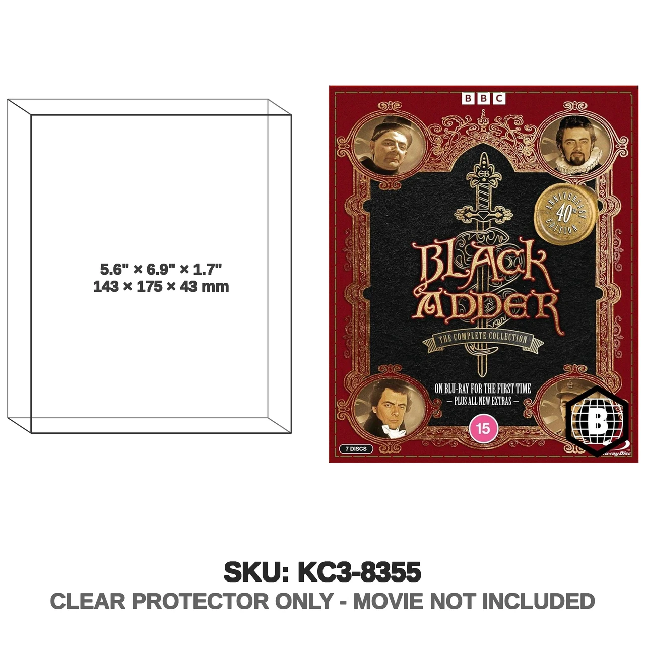 BBC Doctor Who Black Adder The Complete Collection 40th Anniversary Blu-ray 2023