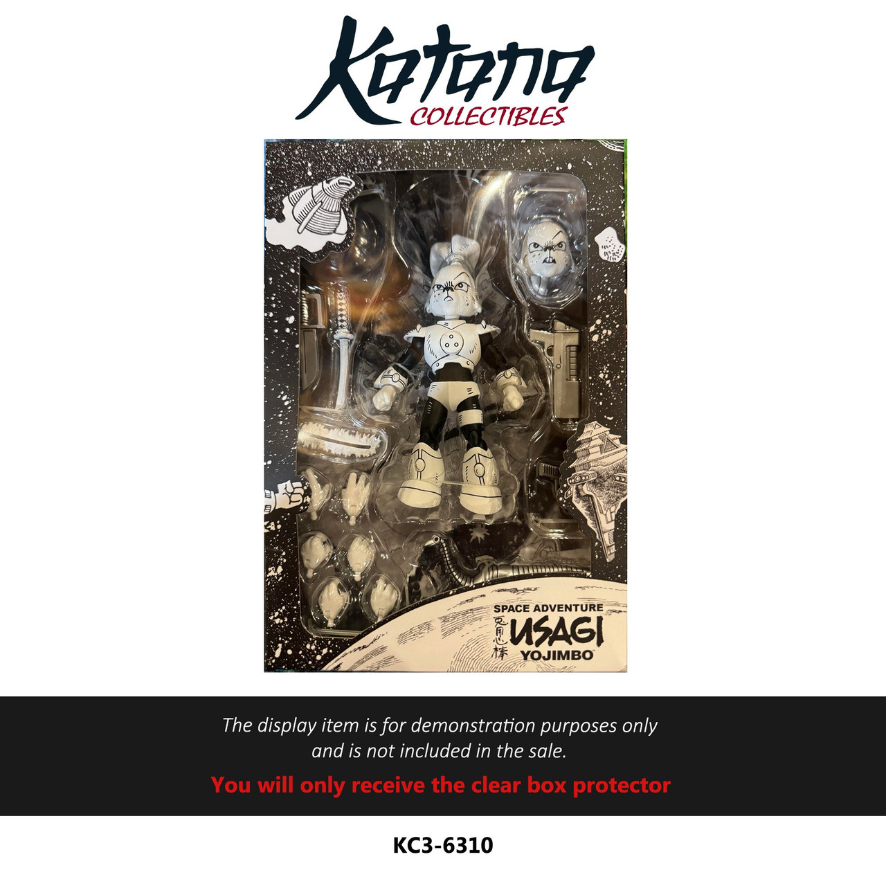 Katana Collectibles Protector For Neca Tmnt Space Adventure - Usagi Yojimbo Black & White