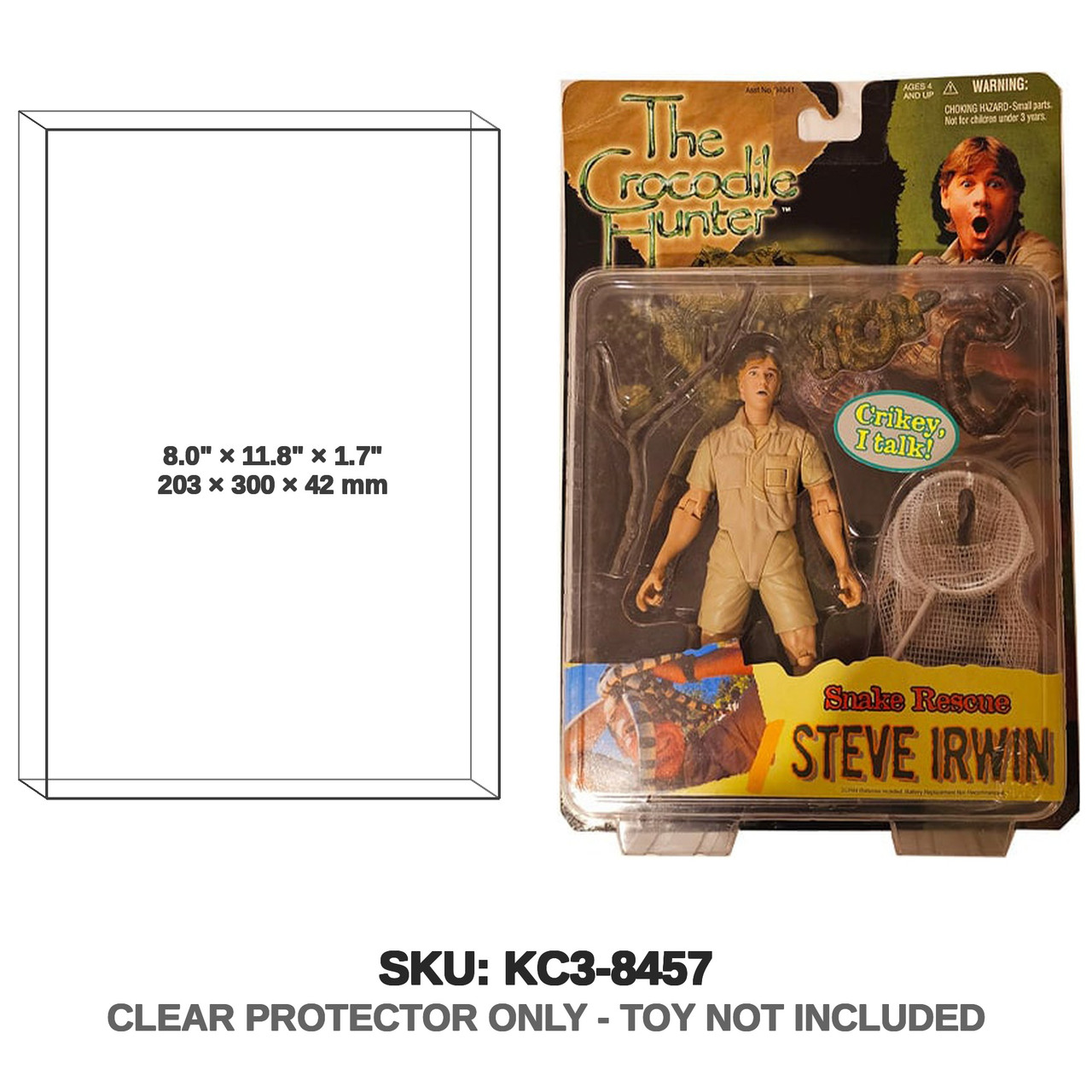 Playmates The Crocodile Hunter Steve Irwin Snake Rescue Action Figure 6-Inch
