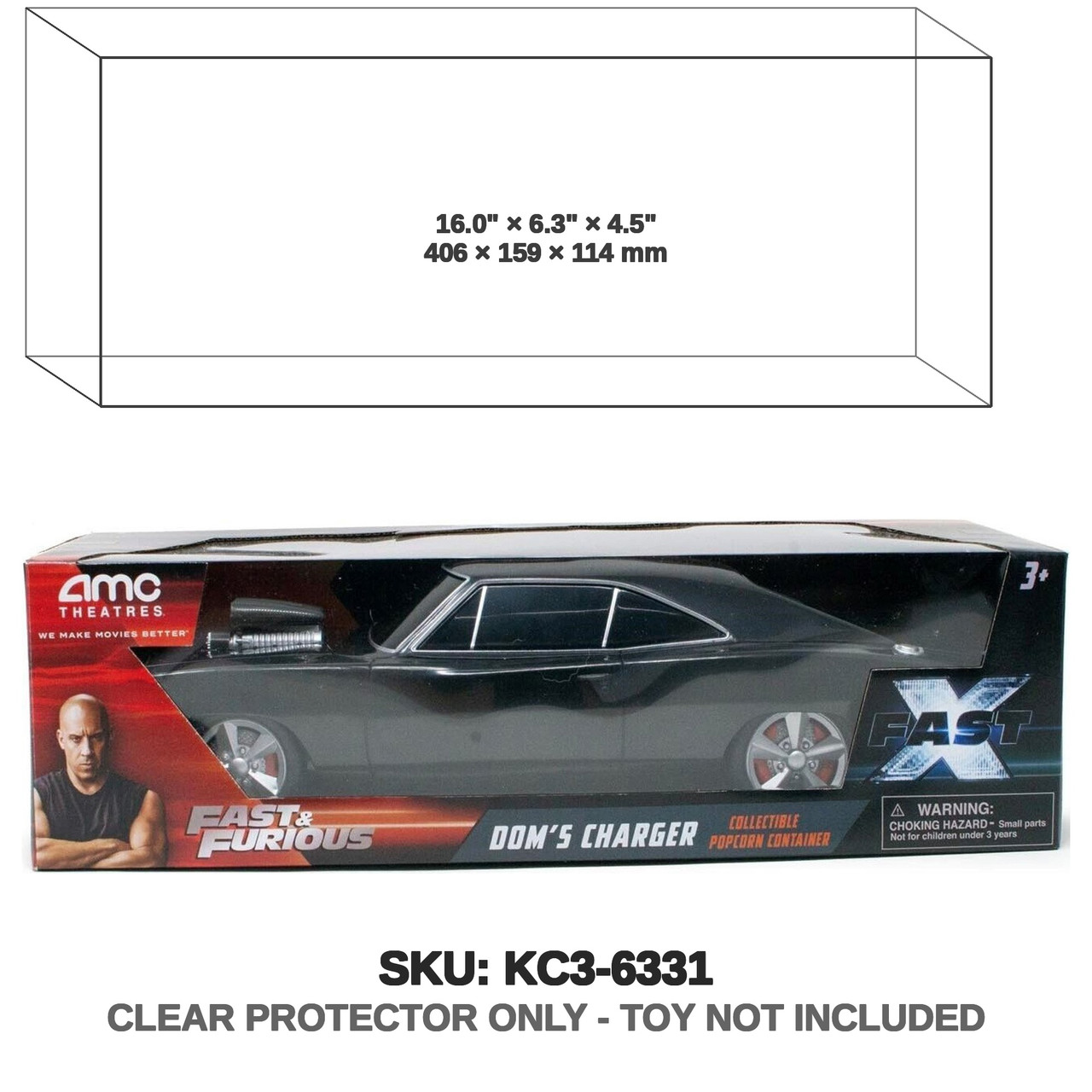 Fast & Furious Dom'S Charger Collectible Popcorn Container Fast & Furious Dom'S Charger Collectible Popcorn Container
