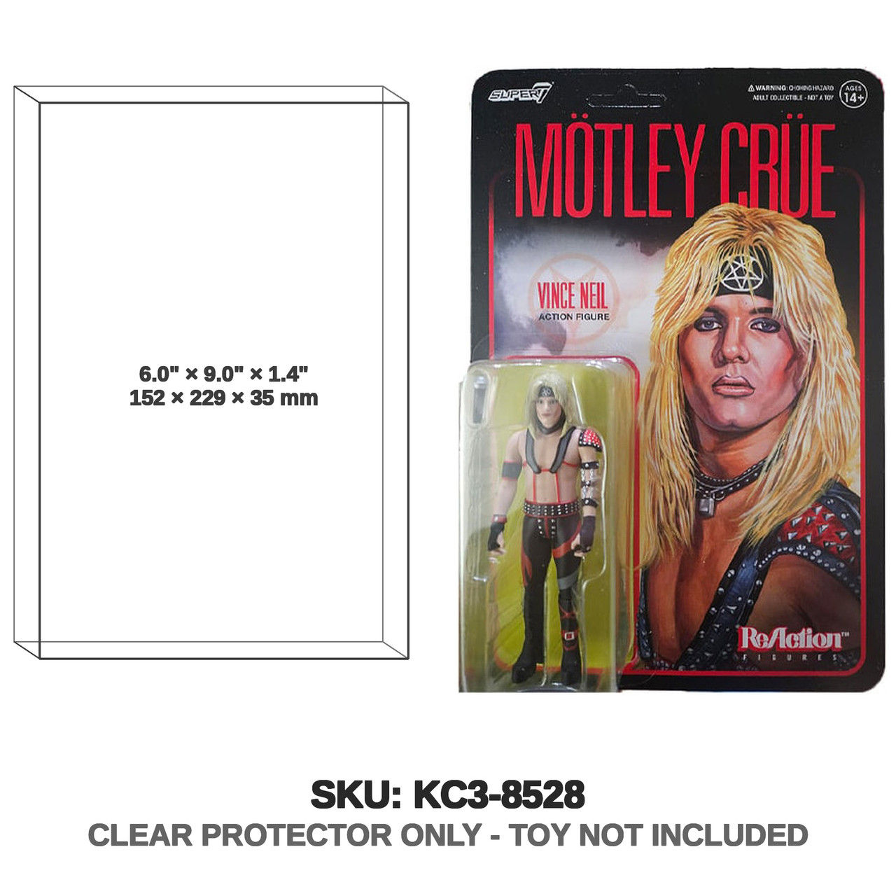 Funko Reaction Super7 Motley Crue Vince Neil Funko Reaction Super7 Motley Crue Vince Neil