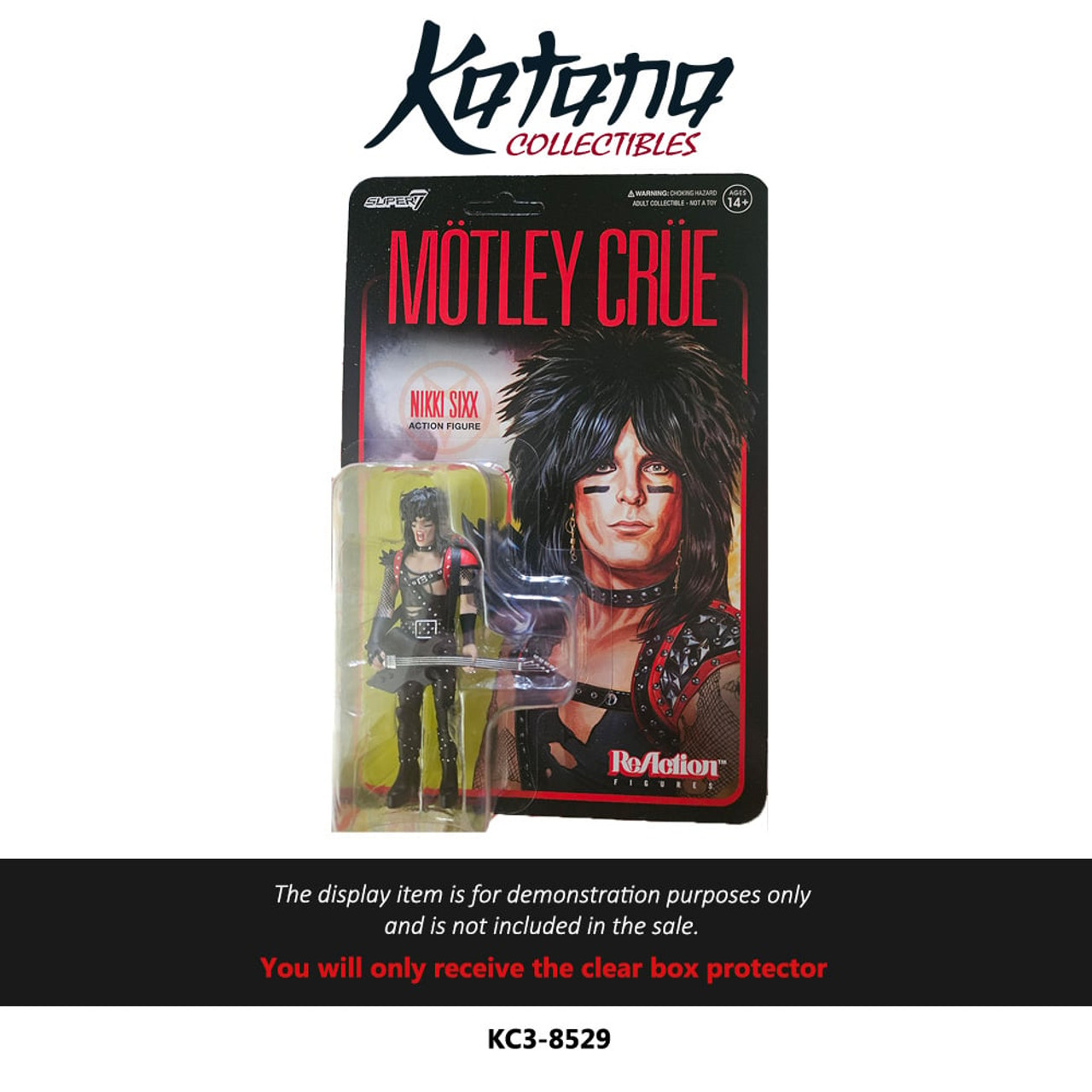 Katana Collectibles Protector For Funko Reaction Super7 Motley Crue Nikki Sixx