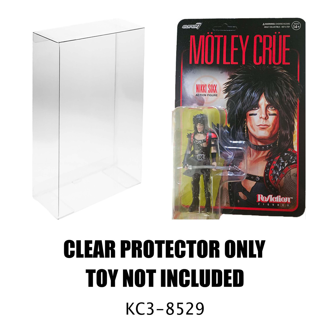 Protector For Funko Reaction Super7 Motley Crue Nikki Sixx