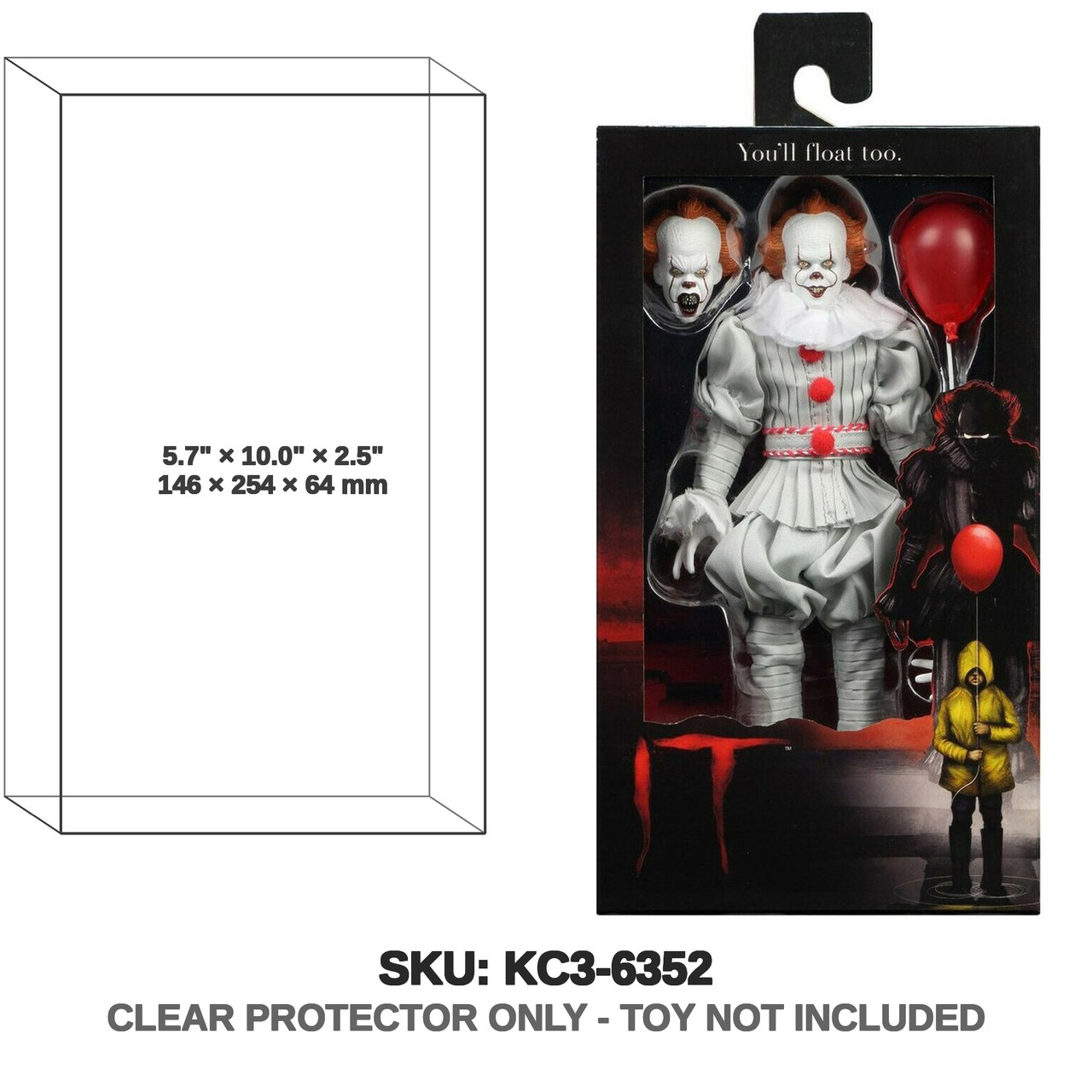 Pennywise IT 8-inch Clothed Figure