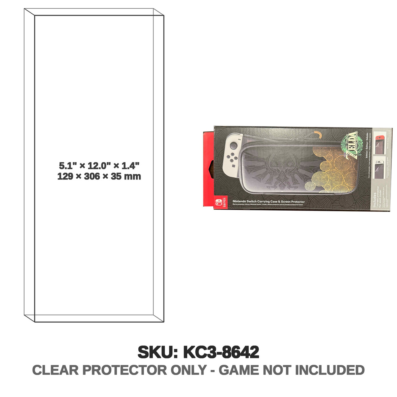 Legend Of Zelda Tears Of The Kingdom Carrying Case Box