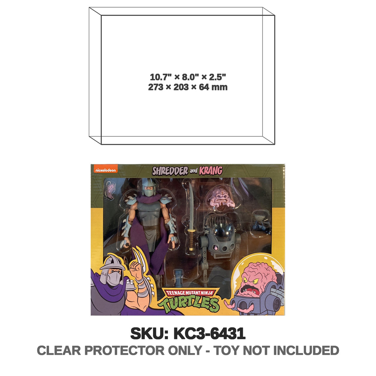 NECA Teenage Mutant Ninja Turtles Shredder Krang Walker 7 Inch Figure 2-Pack Cartoon Series