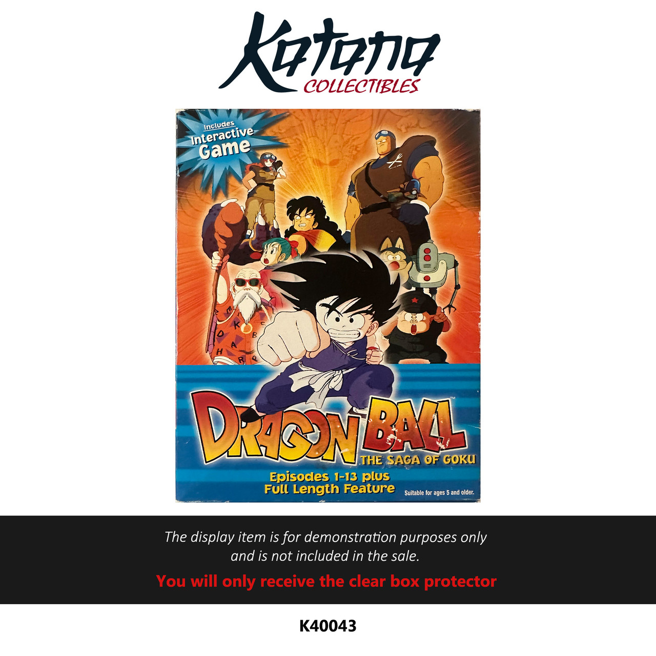Katana Collectibles Protector For Dragon Ball The Saga of Goku DVD Box Set