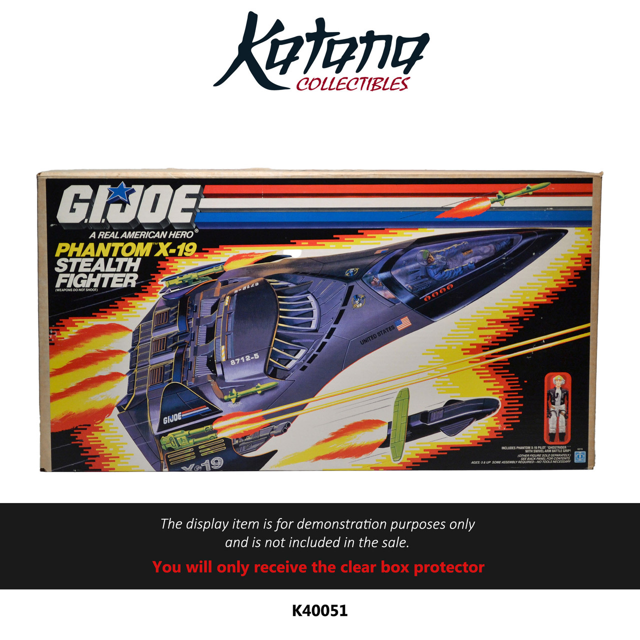 Katana Collectibles Protector For 1988 G.I. Joe Phantom X-19 Stealth Fighter