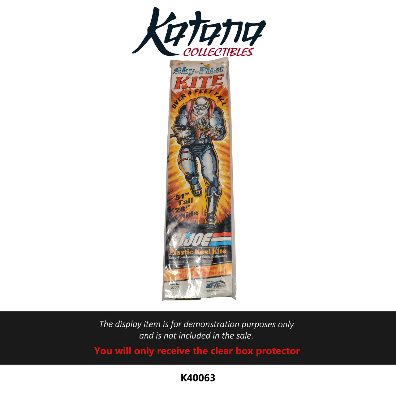 Katana Collectibles Protector For G.I. Joe Sky-Flier Plastic Keel Kite by hi-flier - Destro Light
