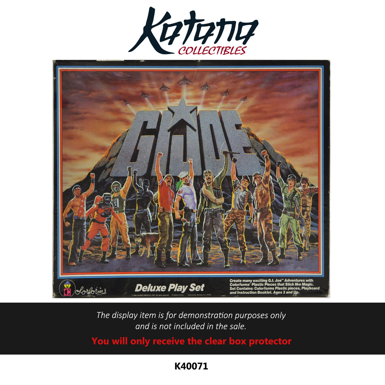 Katana Collectibles Protector For 1985 G.I. Joe Colorforms Deluxe Play Set